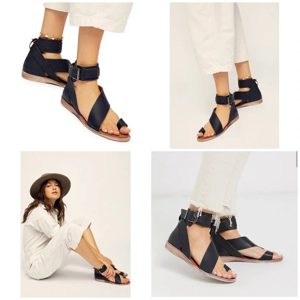 NWT Free People Vale Boot Sandals Black MSRP $168 - Picture 11 of 16